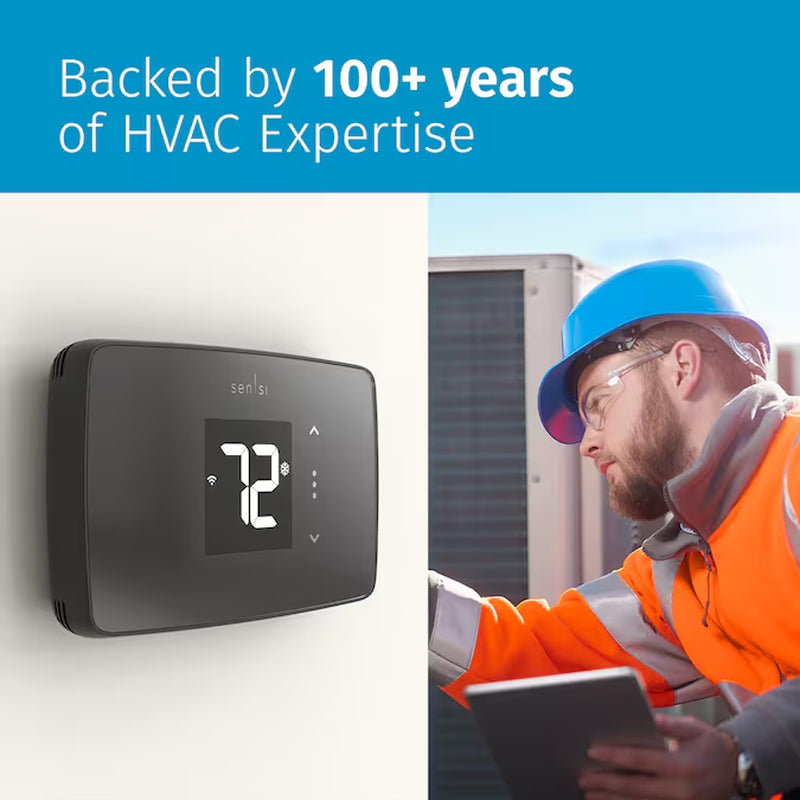 Sensi Black Smart Compatible Smart Thermostat with Wi-Fi Compatibility