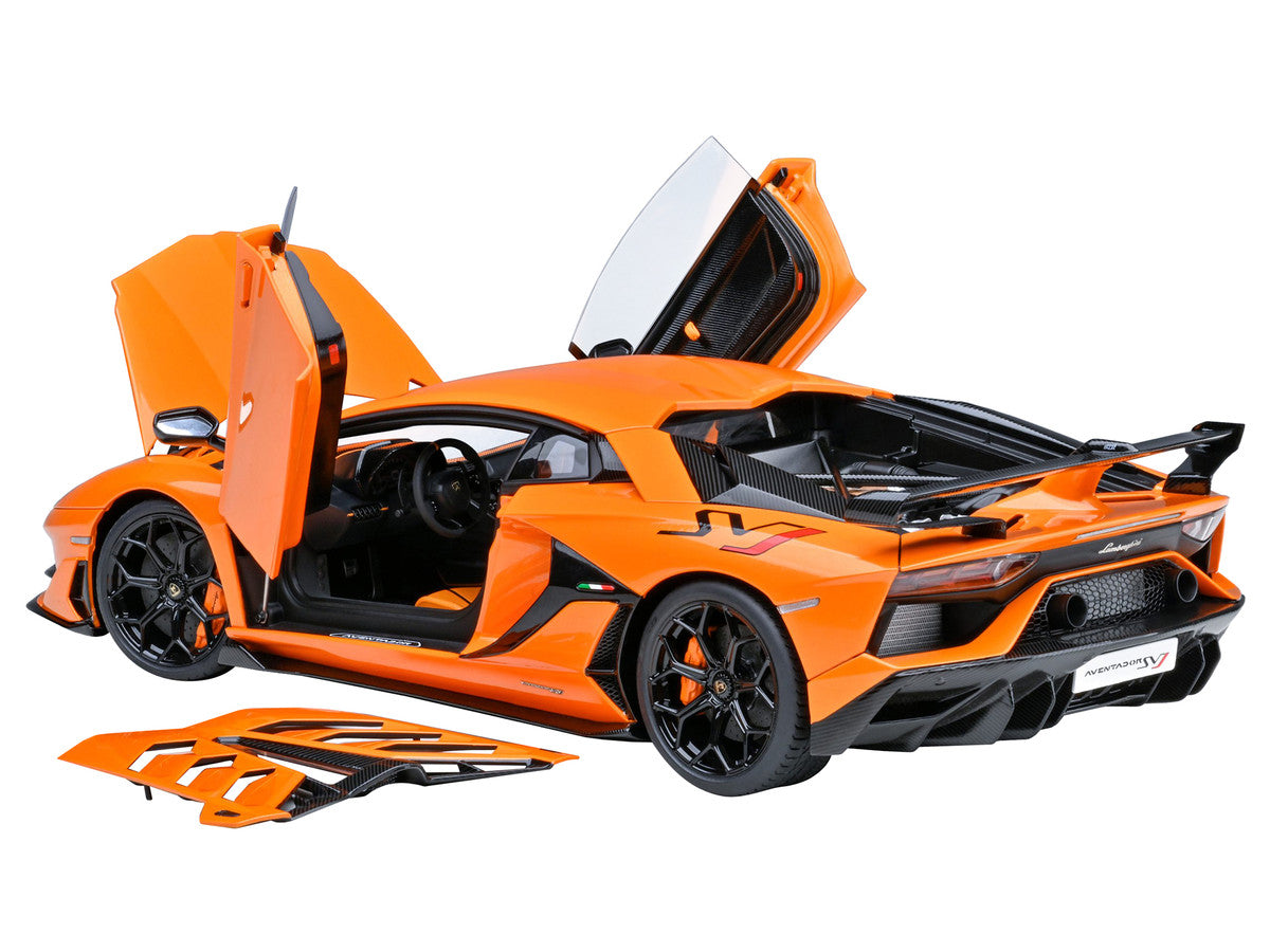 Lamborghini Aventador SVJ Arancio Atlas Pearl Orange 1/18 Model Car by Autoart-1