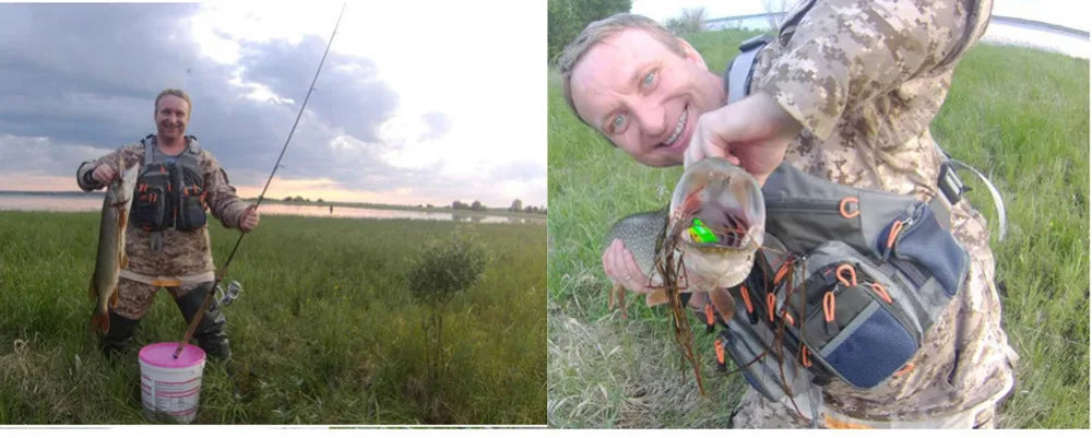 Fly Fishing Vest Adjustable Size Multiple Pockets Bass Fishing Mesh Backpack for Men and Women