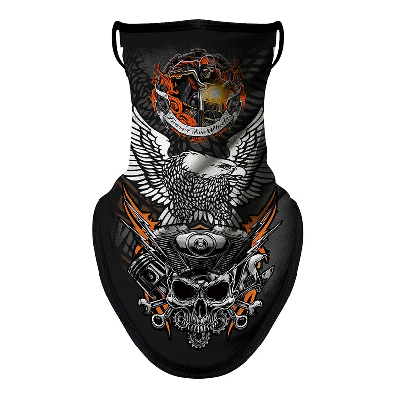 Motorcycle Mask Breathable Ice Silk Multifunctional Ear Hanging Mask Mountaineering Skiing Neck Protection Triangle Scarf Summer