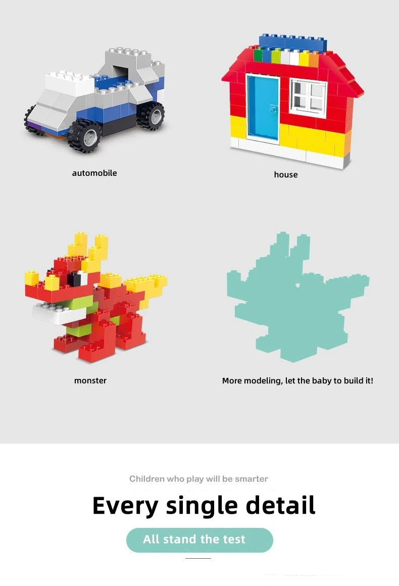 1000 DIY creative building blocks bulk set Urban Classic building blocks Assembled birthday gift children's educational toys