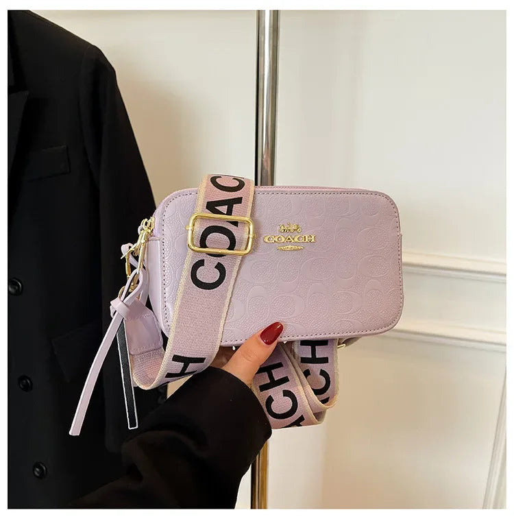 2025 High-end Camera Crossbody Bag Women's Niche Emboss Square Design Fashion Bag