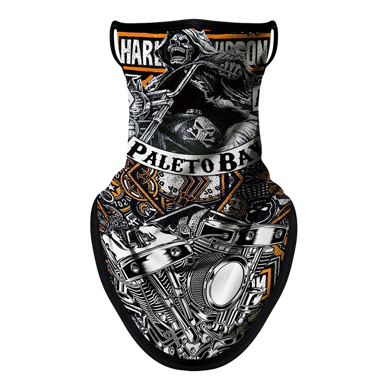 Motorcycle Mask Breathable Ice Silk Multifunctional Ear Hanging Mask Mountaineering Skiing Neck Protection Triangle Scarf Summer
