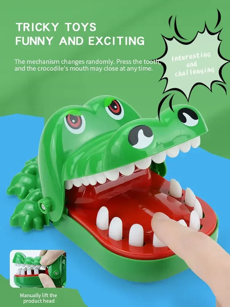 Crocodile Teeth Toys Children's Crocodile Bites Fingers Reaction Training Novelty Children's Lucky Game Trick Decompression Toy