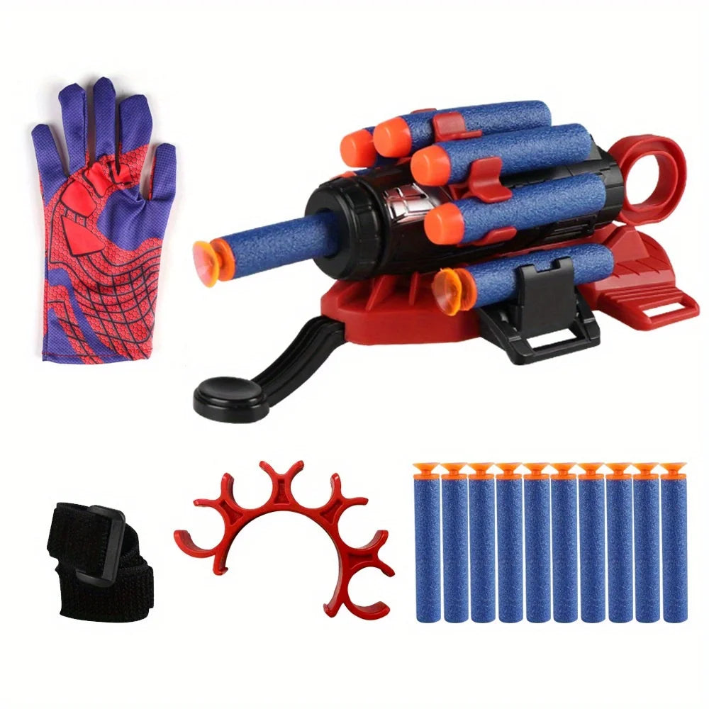with 10 suckers Upgrade Launcher Spray Wrist Gloves Launch Soft Bullet Toy