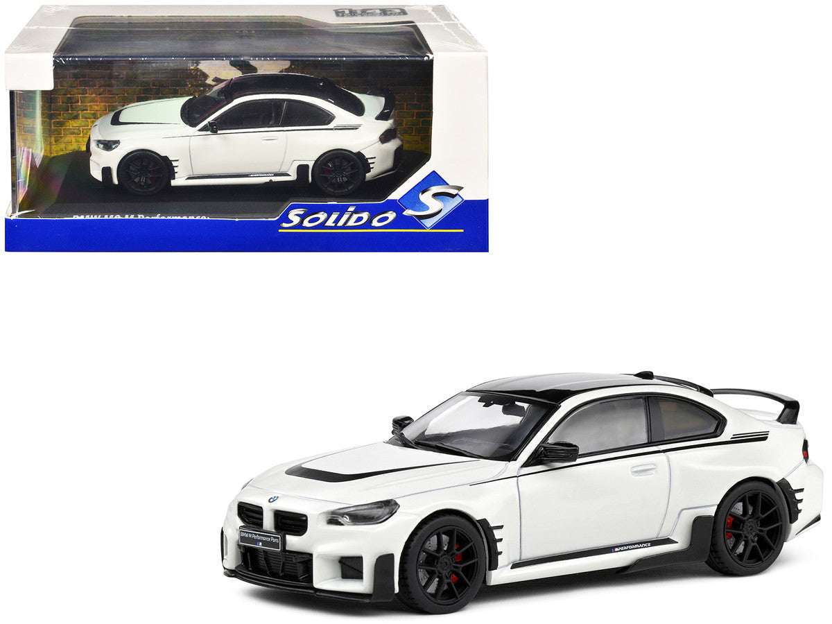 2023 BMW M2 M Performance (G87) Alpine White with Black Top 1/43 Diecast Model Car by Solido-4