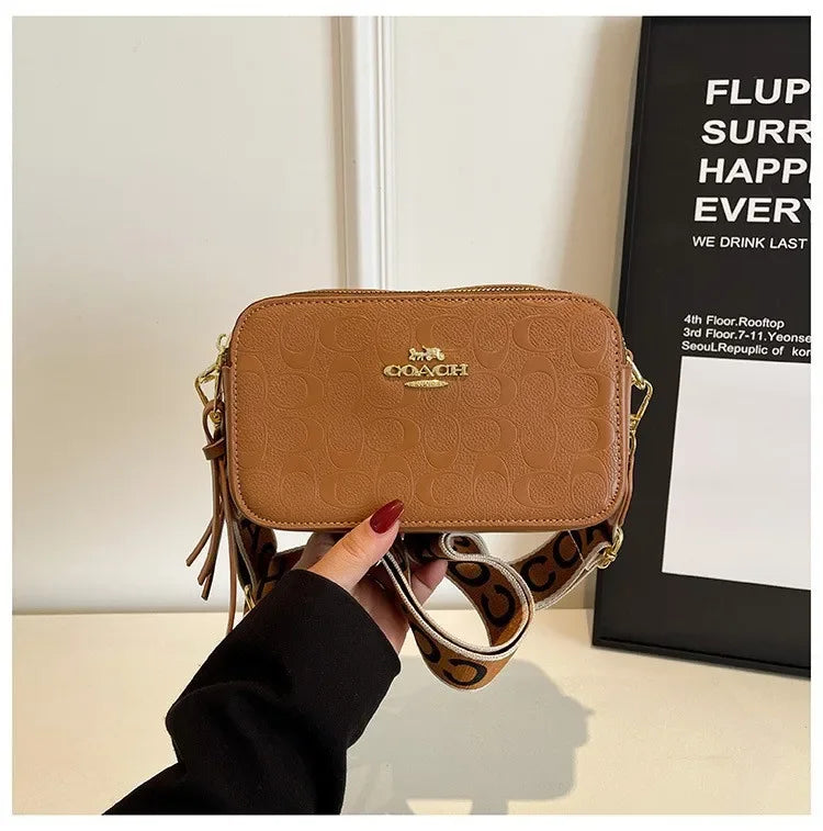 2025 High-end Camera Crossbody Bag Women's Niche Emboss Square Design Fashion Bag