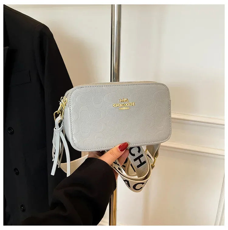 2025 High-end Camera Crossbody Bag Women's Niche Emboss Square Design Fashion Bag