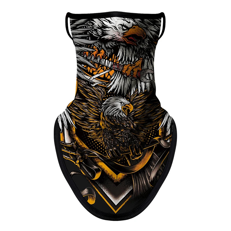 Motorcycle Mask Breathable Ice Silk Multifunctional Ear Hanging Mask Mountaineering Skiing Neck Protection Triangle Scarf Summer