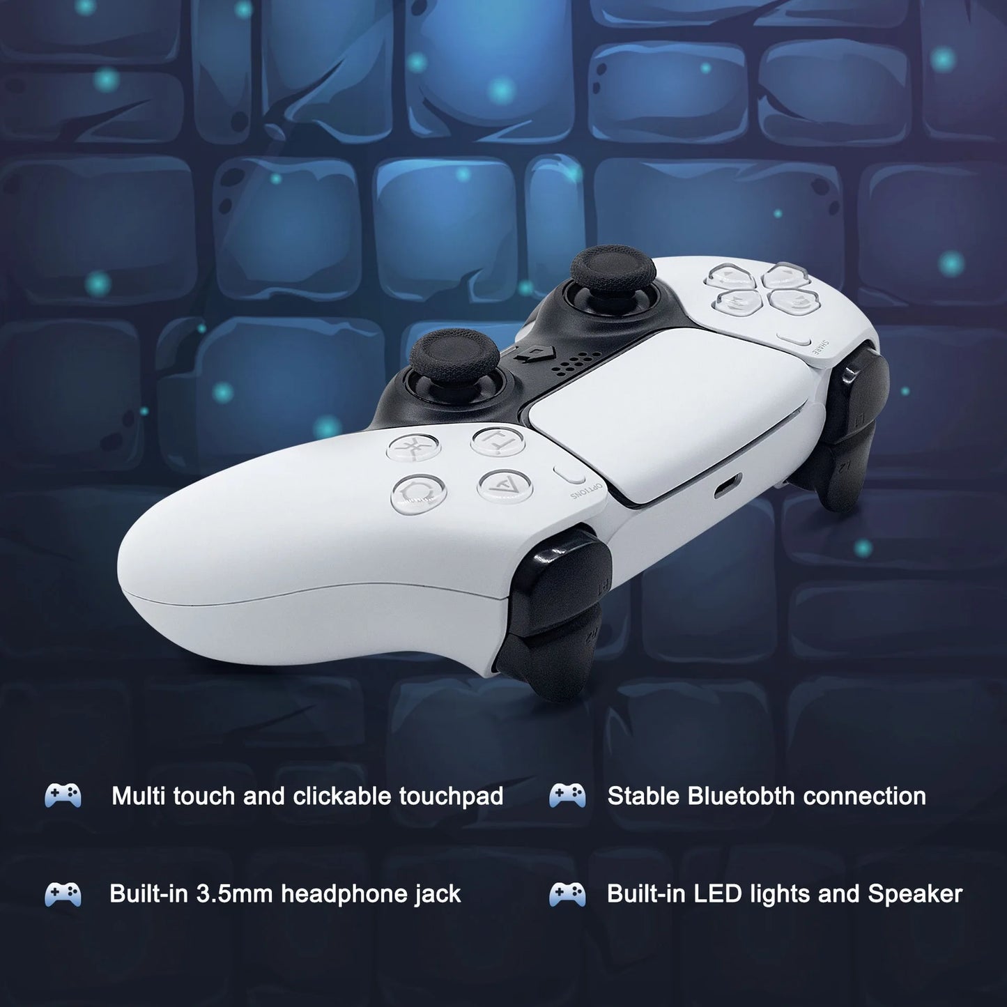 PS4 Wireless Handle Bluetooth Connection 6-Axis Dual Motor Vibration Ps4 Handle Compatible With Multiple Platforms