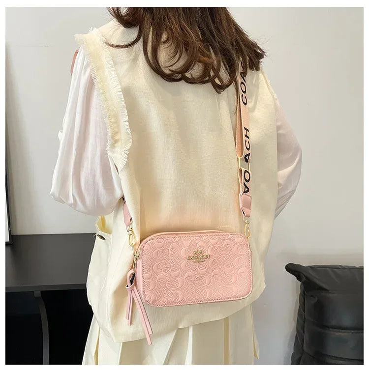 2025 High-end Camera Crossbody Bag Women's Niche Emboss Square Design Fashion Bag