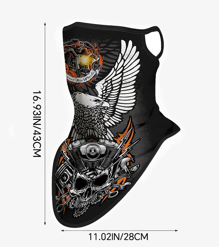 Motorcycle Mask Breathable Ice Silk Multifunctional Ear Hanging Mask Mountaineering Skiing Neck Protection Triangle Scarf Summer