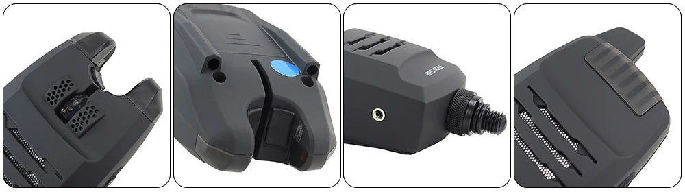 Hirisi 1+4 Carp Fishing Alarm Set Sounds and LED Alarming Wireless Fishing Bite Indicator Electronic with Snag Ear Bar B1228