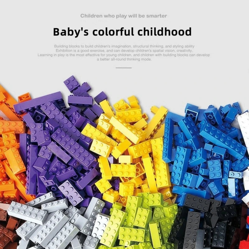 1000 DIY creative building blocks bulk set Urban Classic building blocks Assembled birthday gift children's educational toys
