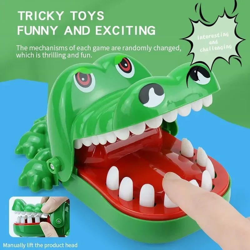 Crocodile Teeth Toys Children's Crocodile Bites Fingers Reaction Training Novelty Children's Lucky Game Trick Decompression Toy