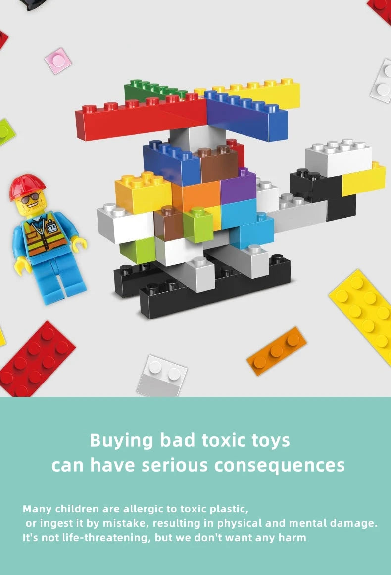 1000 DIY creative building blocks bulk set Urban Classic building blocks Assembled birthday gift children's educational toys