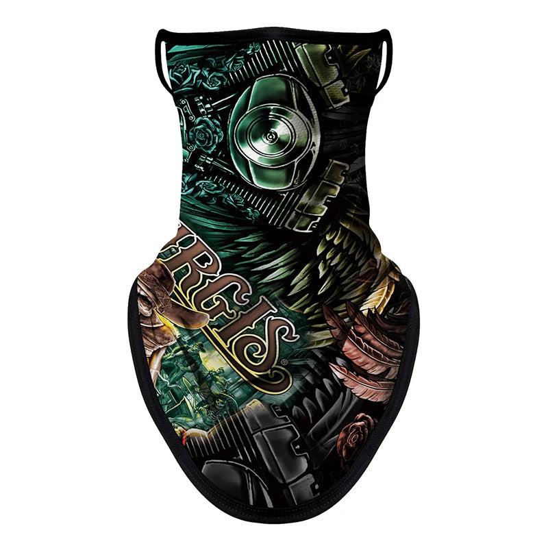 Motorcycle Mask Breathable Ice Silk Multifunctional Ear Hanging Mask Mountaineering Skiing Neck Protection Triangle Scarf Summer
