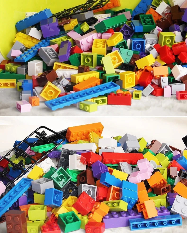 1000 DIY creative building blocks bulk set Urban Classic building blocks Assembled birthday gift children's educational toys