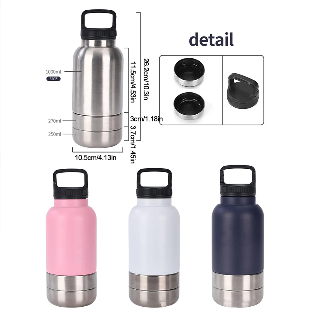 3 In 1 Dog Travel Water Bottle Stay Hydrated On Outdoor Adventures Portable Water Bowl For Dog