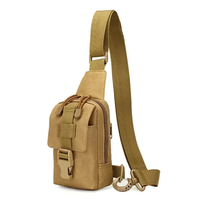 Tactical Chest Bag Military Trekking Pack EDC Sports Bag Shoulder Bag Crossbody Pack Assault Pouch for Hiking Cycling Campinga