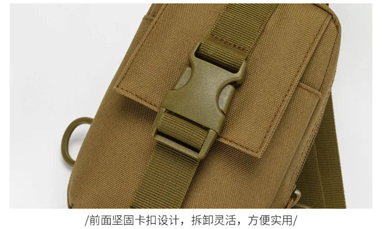 Tactical Chest Bag Military Trekking Pack EDC Sports Bag Shoulder Bag Crossbody Pack Assault Pouch for Hiking Cycling Campinga