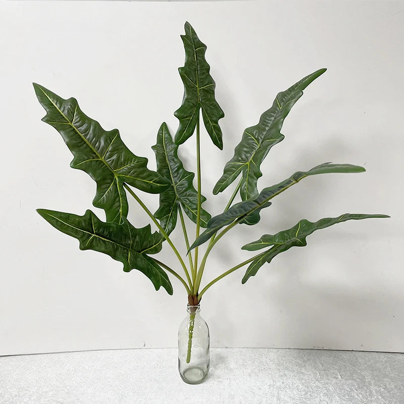 New Artificial Plantain Leaf Long Branch Fake Plants for DIY Party Wedding Room Decor Simulated Plants for Outdoor Decoration