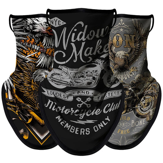 Motorcycle Mask Breathable Ice Silk Multifunctional Ear Hanging Mask Mountaineering Skiing Neck Protection Triangle Scarf Summer