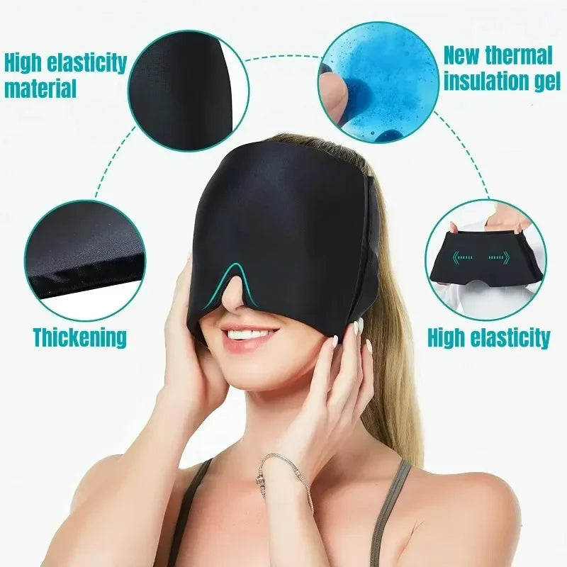 Migraine Relief Hat headache hat Gel Hot Cold Therapy Ice Cap For Relieve Pain Ice Hat Eye Mask