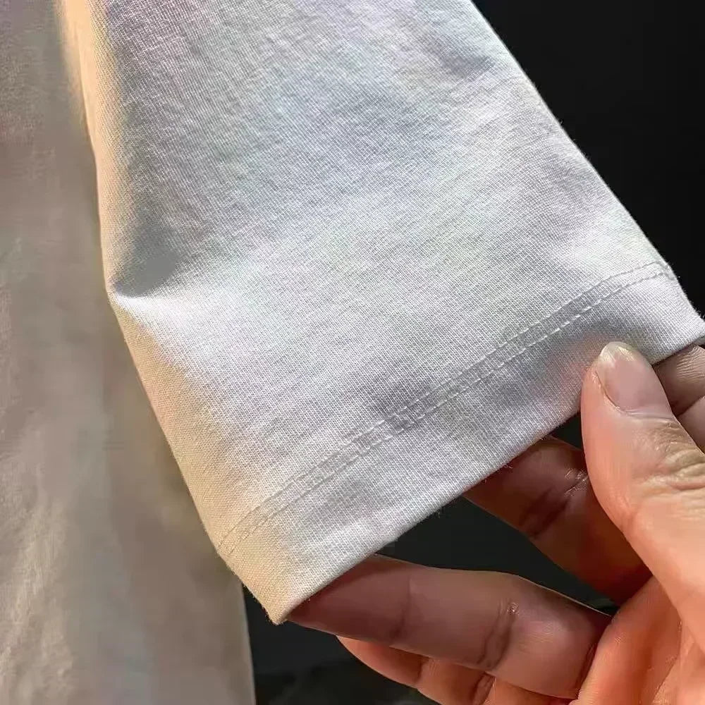 New Men's Double Sided Gas Monkeys Garage Printed Cotton T-Shirt Summer Short Sleeve O-neck Tees Streetwear Oversized Tops