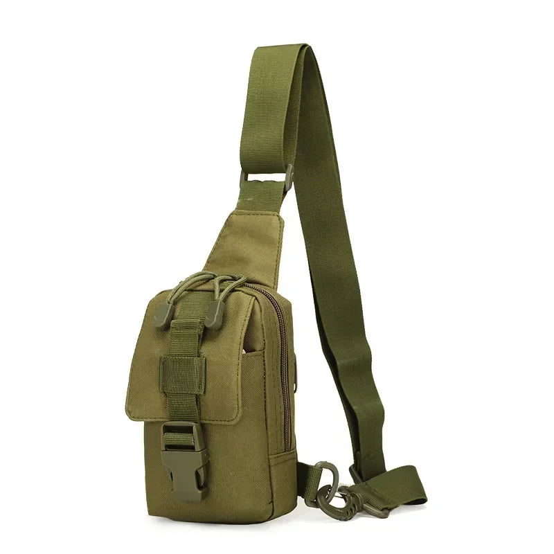 Tactical Chest Bag Military Trekking Pack EDC Sports Bag Shoulder Bag Crossbody Pack Assault Pouch for Hiking Cycling Campinga