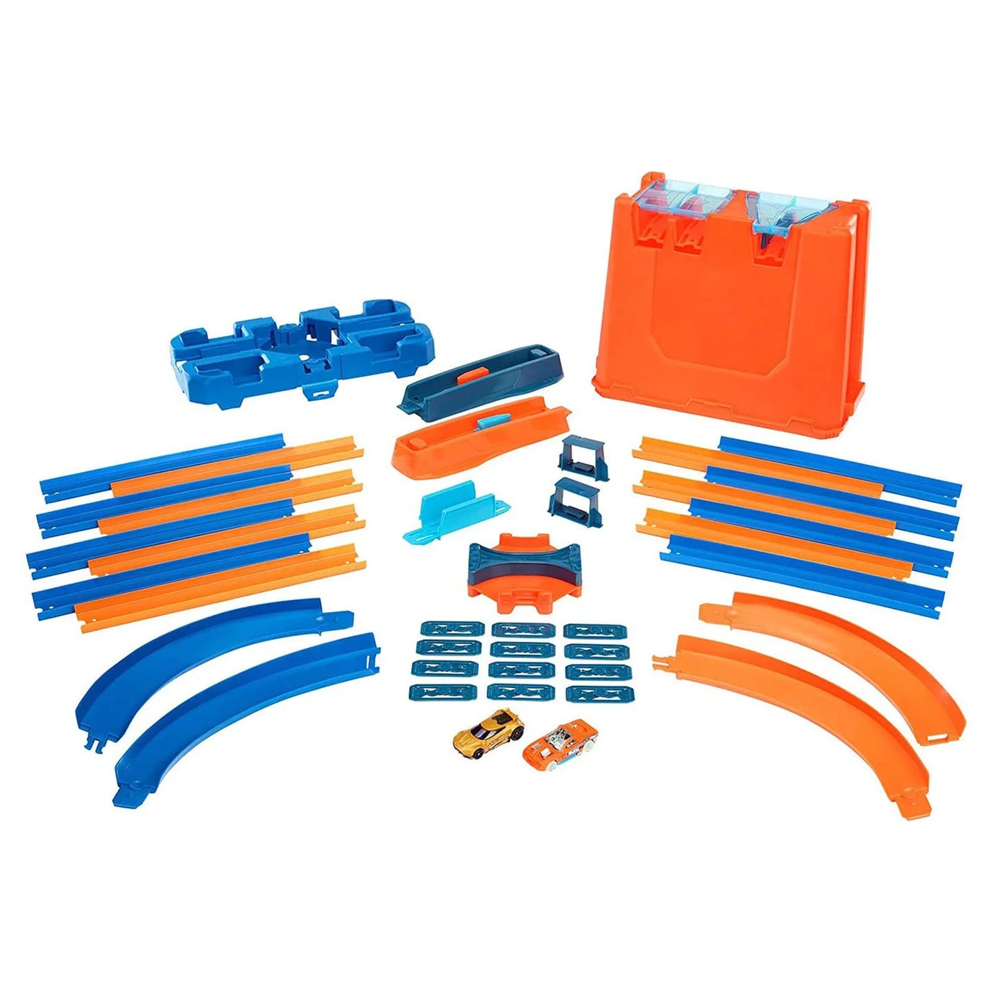 Toy Car Track Builder Deluxe Stunt Box with 15 Feet of Track