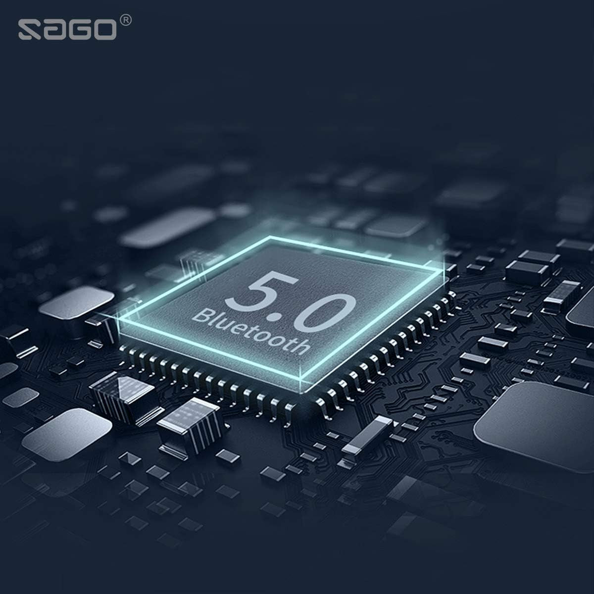 TWS Bluetooth 5.0 Wireless Earbuds  W5S True Wireless Headphones for Iphone/Samsung IPX7 Waterproof Wireless Earphones with USB C Metal Charging Case for Home Office,Work(Red)