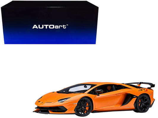 Lamborghini Aventador SVJ Arancio Atlas Pearl Orange 1/18 Model Car by Autoart-0