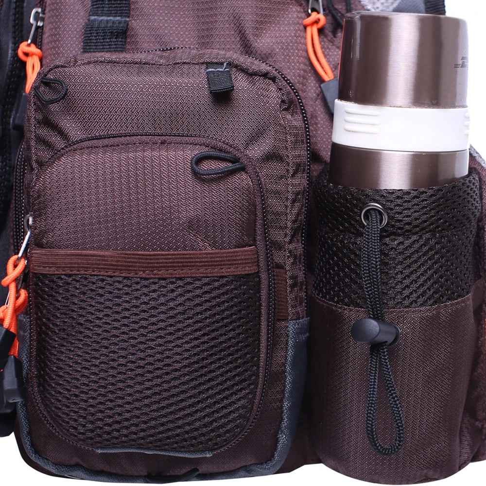 Fly Fishing Vest Adjustable Size Multiple Pockets Bass Fishing Mesh Backpack for Men and Women