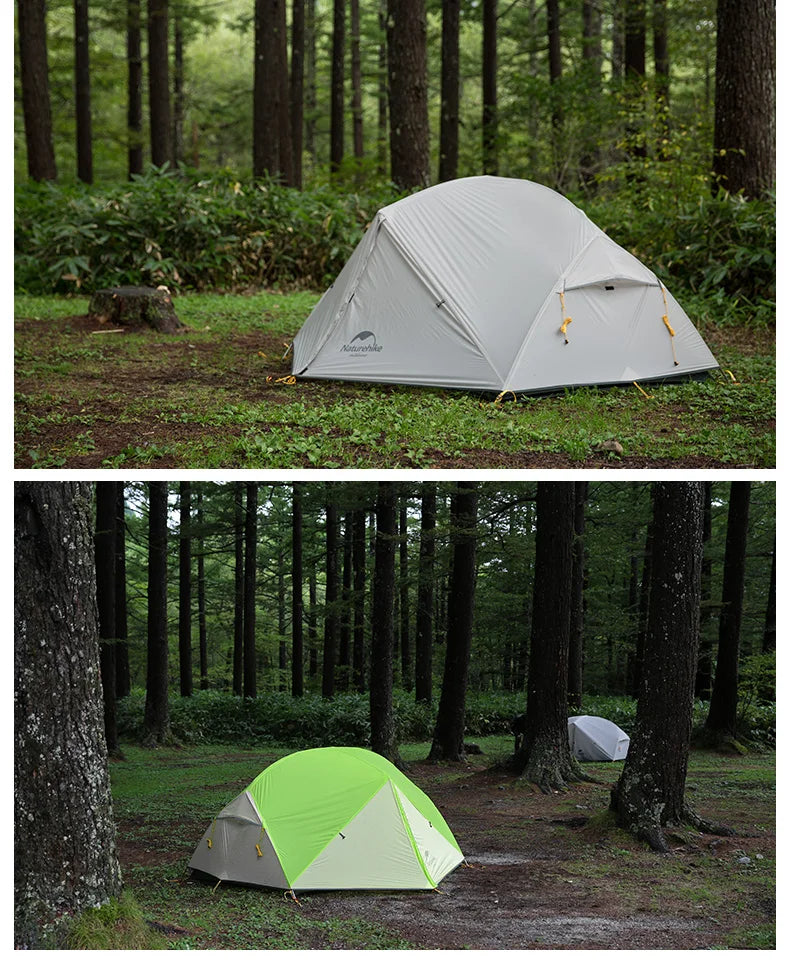 Naturehike-Mongar 2 Camping Tent, Double Layers, Waterproof, Ultralight Dome Tent, 2 Person