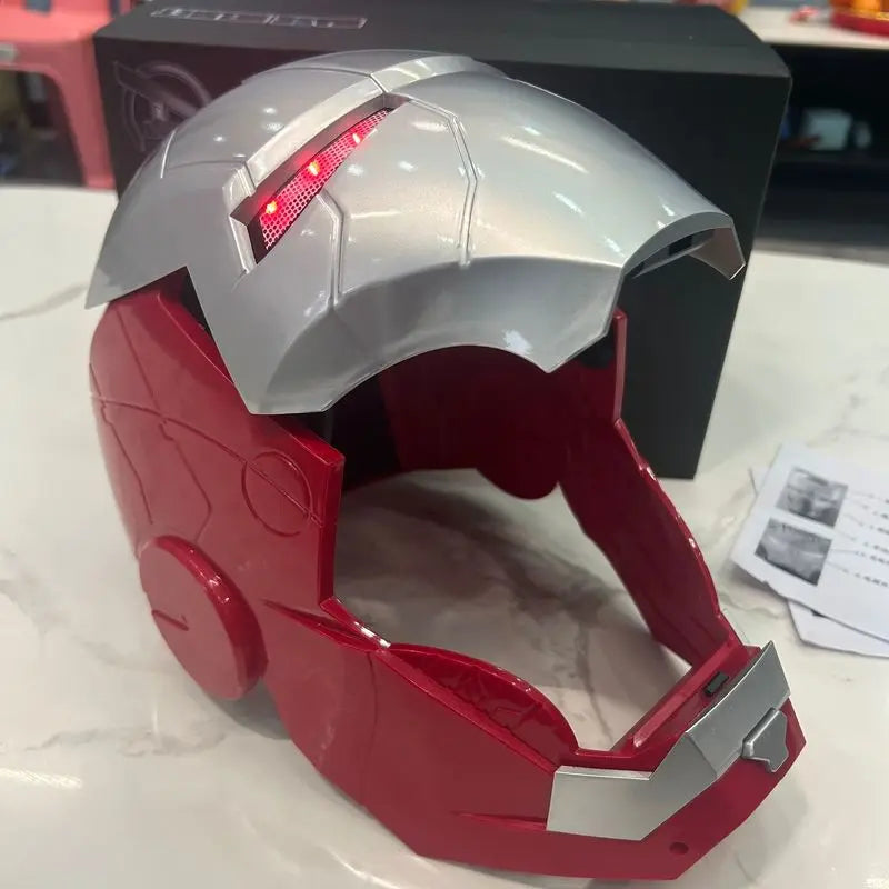 Iron Man Cartoon Marvel Helmet Electric Wearable Mask 1:1 Automatic Opening And Closing Model Adult Trend Toy Birthday Gift