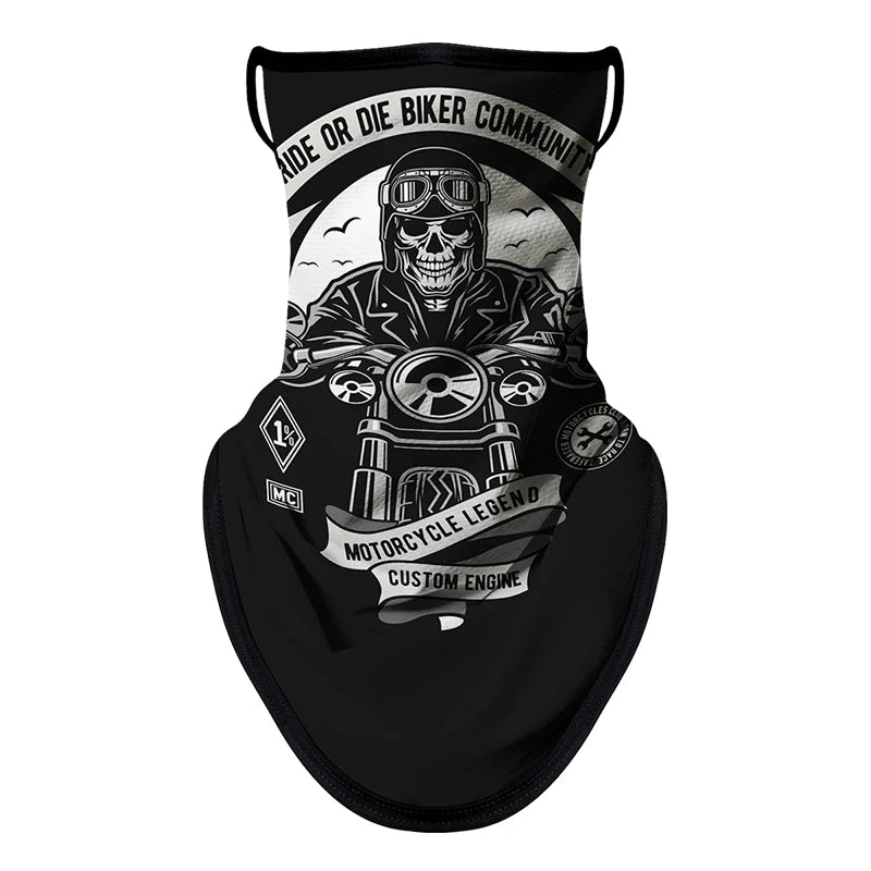 Motorcycle Mask Breathable Ice Silk Multifunctional Ear Hanging Mask Mountaineering Skiing Neck Protection Triangle Scarf Summer