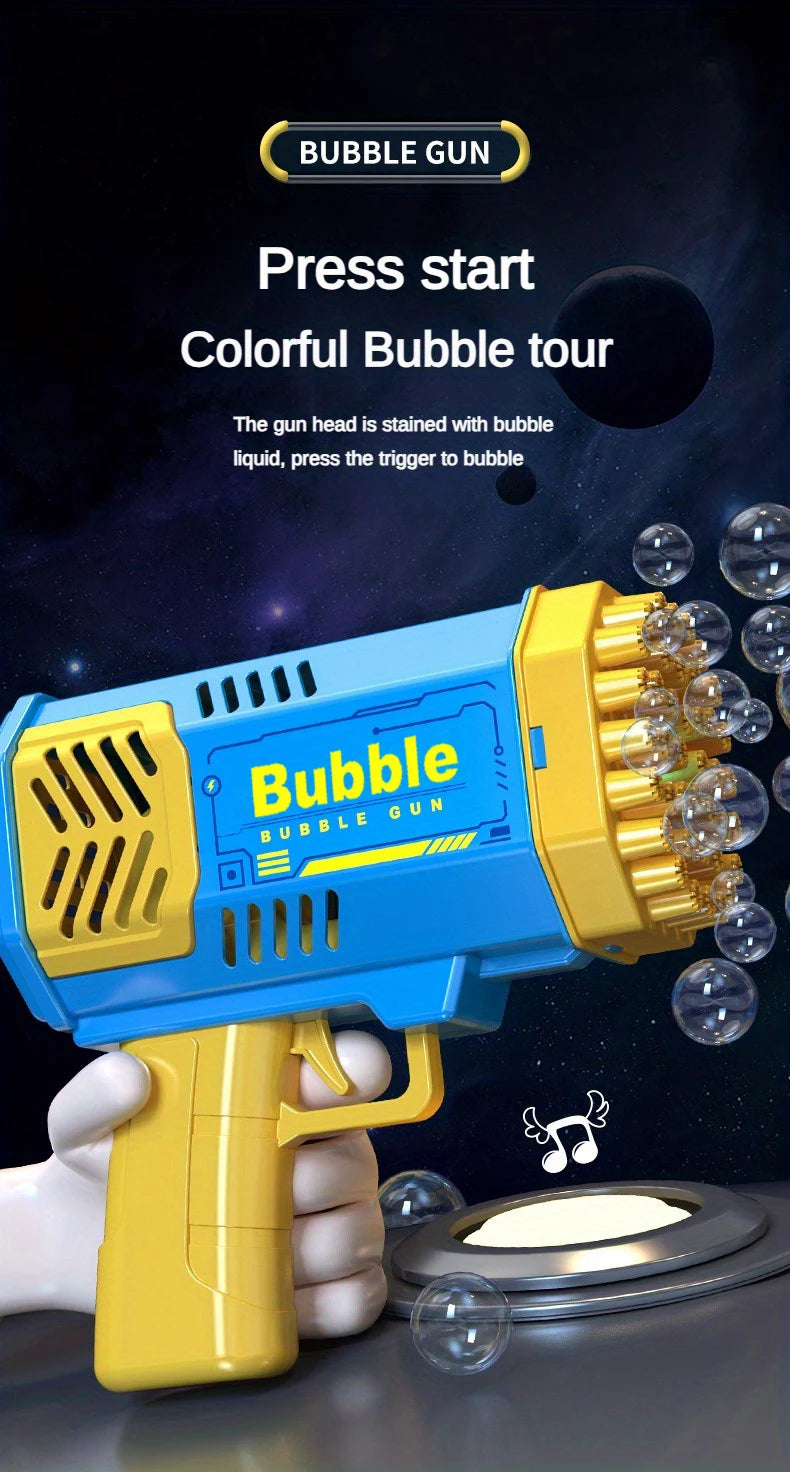 40 Hole Bubble Gun Outdoor Wedding Atmosphere Unisex Birthday Gift (Excluding Bubble Liquid and Battery)