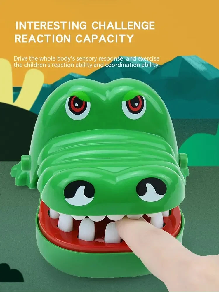 Crocodile Teeth Toys Children's Crocodile Bites Fingers Reaction Training Novelty Children's Lucky Game Trick Decompression Toy