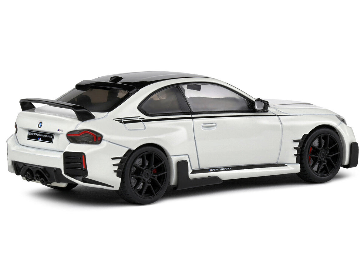 2023 BMW M2 M Performance (G87) Alpine White with Black Top 1/43 Diecast Model Car by Solido-1