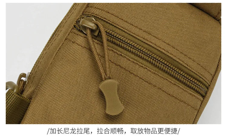 Tactical Chest Bag Military Trekking Pack EDC Sports Bag Shoulder Bag Crossbody Pack Assault Pouch for Hiking Cycling Campinga