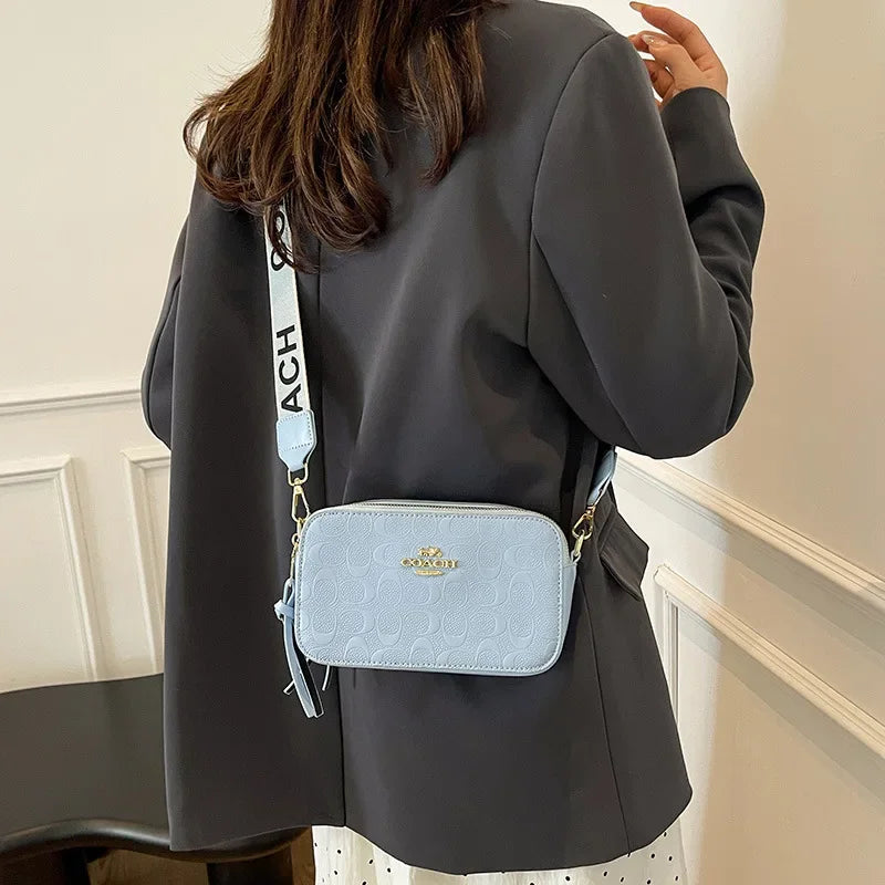 2025 High-end Camera Crossbody Bag Women's Niche Emboss Square Design Fashion Bag