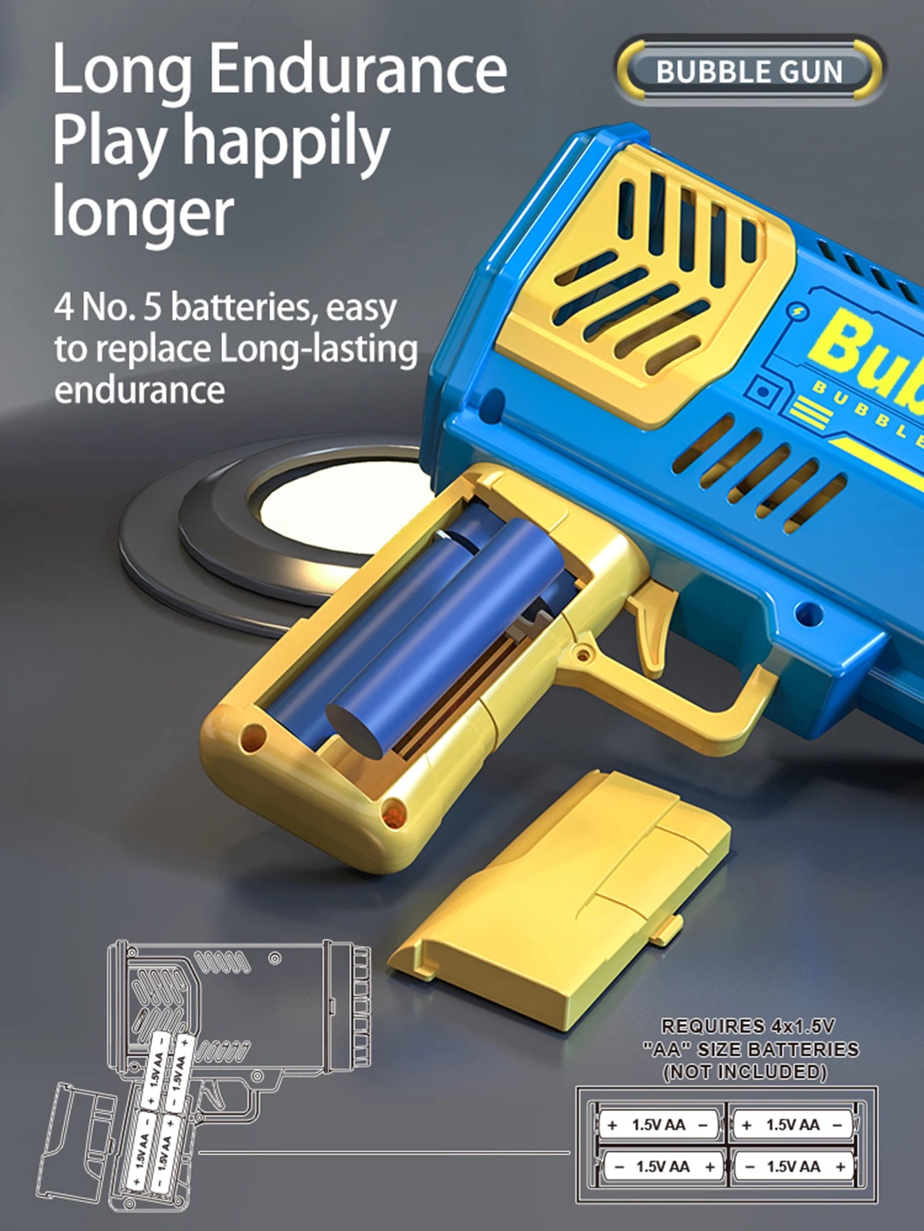 40 Hole Bubble Gun Outdoor Wedding Atmosphere Unisex Birthday Gift (Excluding Bubble Liquid and Battery)