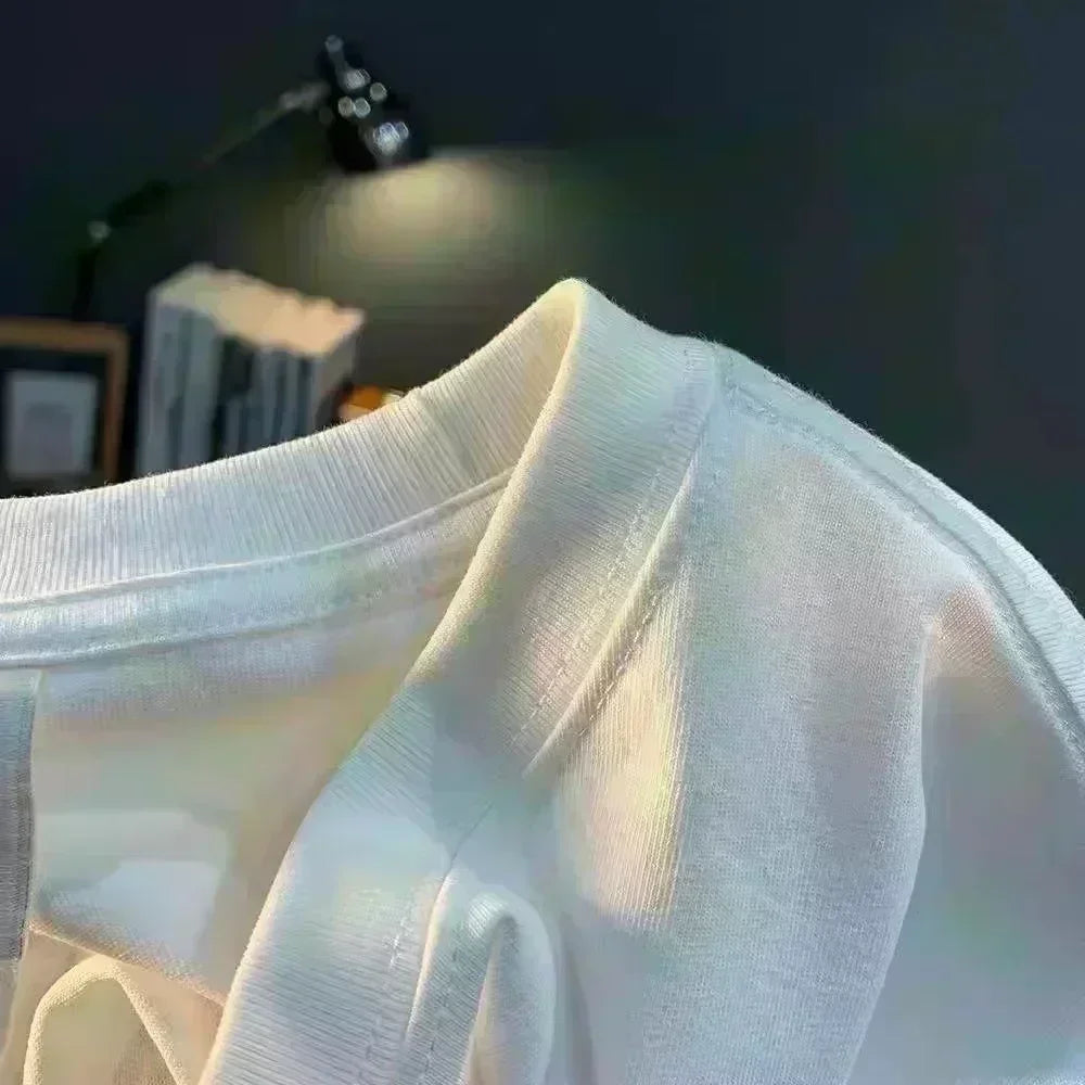 New Men's Double Sided Gas Monkeys Garage Printed Cotton T-Shirt Summer Short Sleeve O-neck Tees Streetwear Oversized Tops