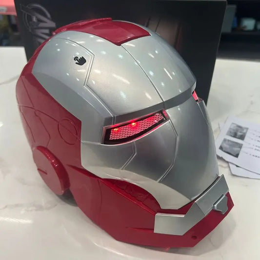 Iron Man Cartoon Marvel Helmet Electric Wearable Mask 1:1 Automatic Opening And Closing Model Adult Trend Toy Birthday Gift