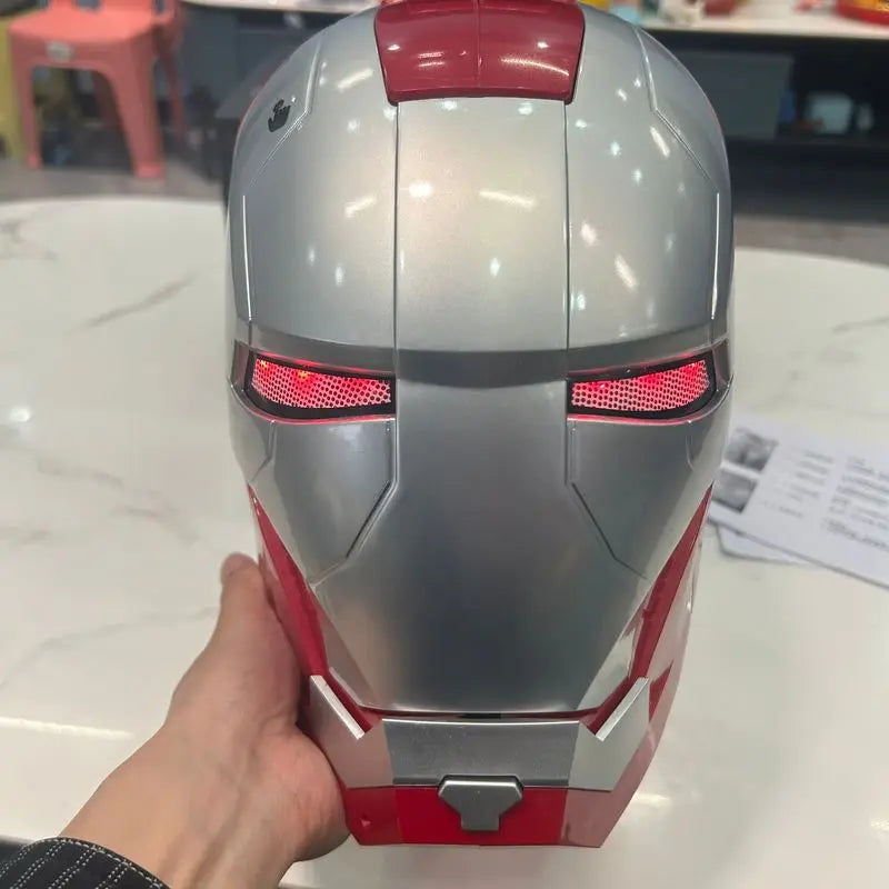 Iron Man Cartoon Marvel Helmet Electric Wearable Mask 1:1 Automatic Opening And Closing Model Adult Trend Toy Birthday Gift