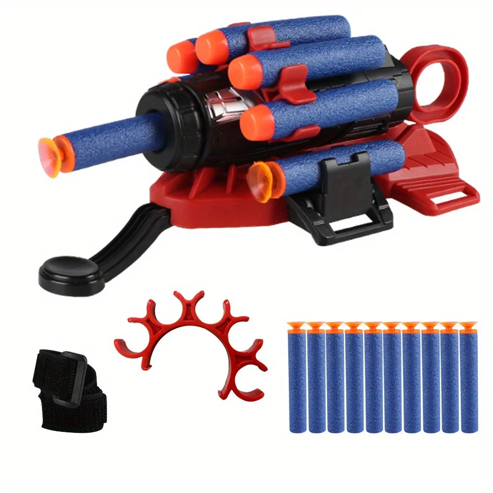 with 10 suckers Upgrade Launcher Spray Wrist Gloves Launch Soft Bullet Toy