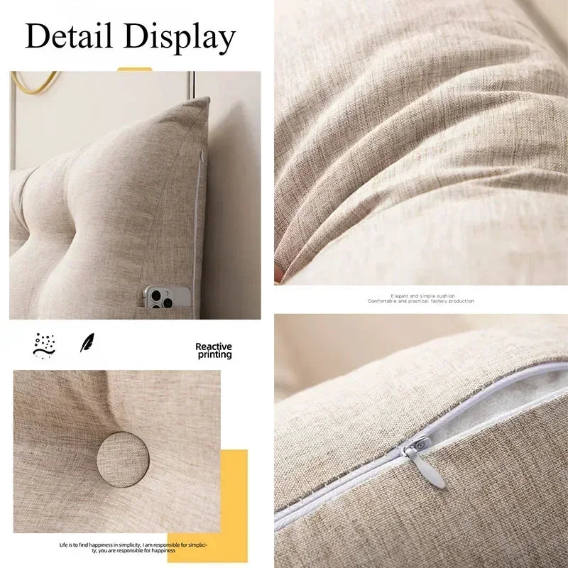 Headboard Pillow Triangle Cushion Backrest Pain Relief Sofa Waist Cushion Wedge Sleeping Pillow for Decorative Pillows for Bed