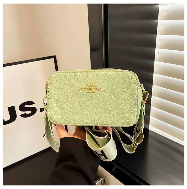 2025 High-end Camera Crossbody Bag Women's Niche Emboss Square Design Fashion Bag