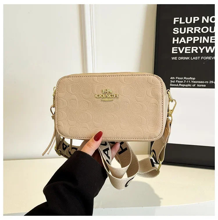 2025 High-end Camera Crossbody Bag Women's Niche Emboss Square Design Fashion Bag